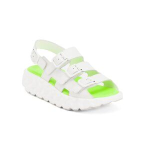 4CCCCEES White Leather Jabara Hash Slingback Sandals